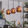 Koyoto lampa wisząca, kula świetlna, lampa wisząca miedziany, 3-punktowe