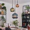 Koyoto Lampa wisząca, Kula świetlna, Lampa wisząca 30 cm Niebeieski, Zielony, W kolorze miedzi, 3-punktowe