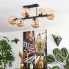 Gastor Lampa sufitowa, Kula świetlna W kolorze bursztynu, 6-punktowe