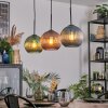 Koyoto lampa wisząca, kula świetlna, lampa wisząca niebeieski, zielony, miedziany, 3-punktowe