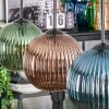 Koyoto lampa wisząca, kula świetlna, lampa wisząca niebeieski, zielony, miedziany, 3-punktowe