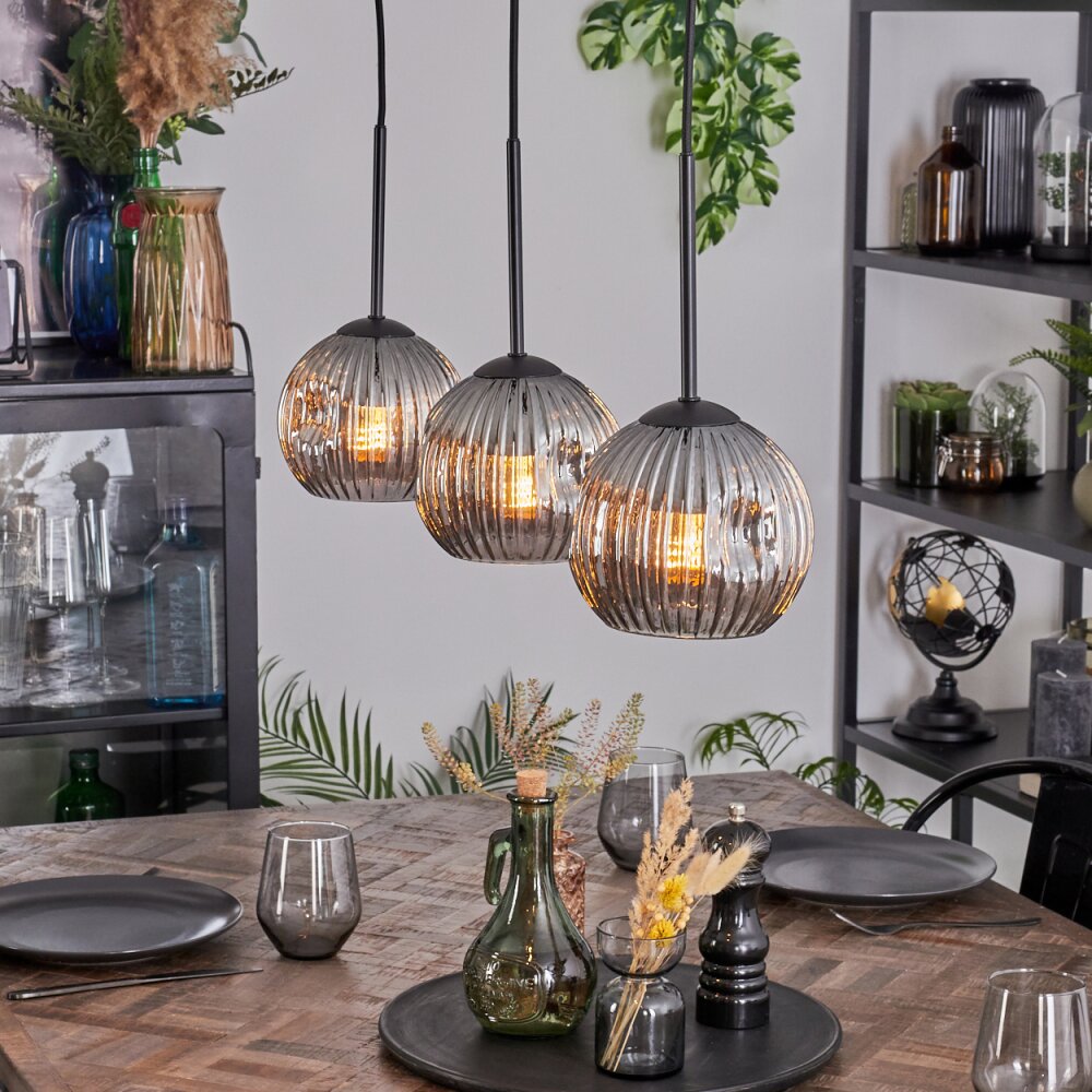 Ripoll Lampa wisząca, Kula świetlna, Lampa wisząca Przydymiony, 3-punktowe main product photo