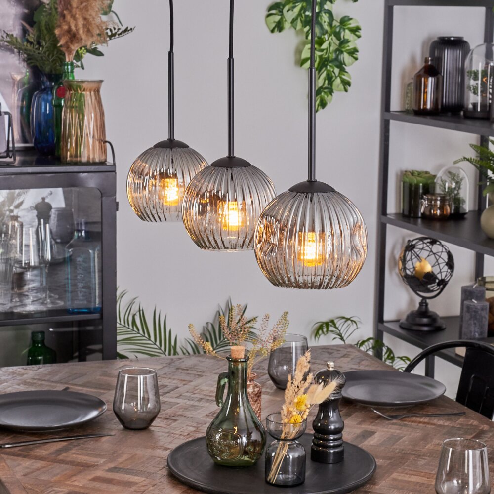 Ripoll Lampa wisząca, Kula świetlna, Lampa wisząca Przezroczysty, Przydymiony, 3-punktowe main product photo