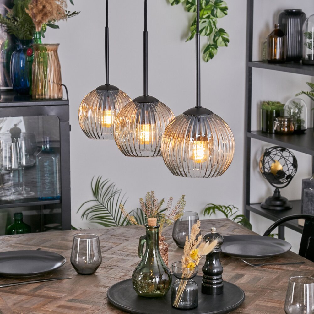 Ripoll Lampa wisząca, Kula świetlna, Lampa wisząca W kolorze bursztynu, Przezroczysty, 3-punktowe main product photo
