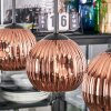 Ripoll lampa wisząca, kula świetlna, lampa wisząca miedziany, 3-punktowe