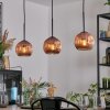 Ripoll Lampa wisząca, Kula świetlna, Lampa wisząca W kolorze miedzi, 3-punktowe