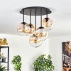 Gastor lampa sufitowa, kula świetlna 45 cm bursztynowy, przezroczysty, 5-punktowe