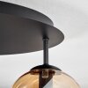 Gastor lampa sufitowa, kula świetlna 45 cm bursztynowy, przezroczysty, 5-punktowe