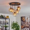 Gastor lampa sufitowa, kula świetlna 45 cm bursztynowy, przezroczysty, 5-punktowe