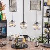 Koyoto Lampa wisząca, Kula świetlna, Lampa wisząca W kolorze bursztynu, Przezroczysty, 3-punktowe