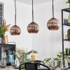 Koyoto Lampa wisząca, Kula świetlna, Lampa wisząca W kolorze miedzi, 3-punktowe