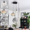 Koyoto Lampa wisząca, Kula świetlna, Lampa wisząca, Lampa wiszącego klastra 30 cm W kolorze bursztynu, Przezroczysty, Przydymiony, 3-punktowe