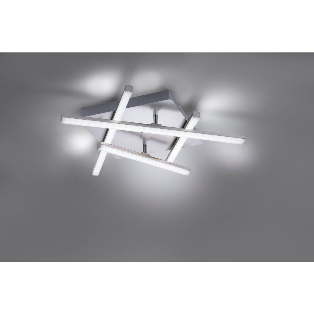 Leuchten Direkt LOLA-SIMON Lampa Sufitowa LED Stal nierdzewna, 2-punktowe, Zdalne sterowanie, Zmieniacz kolorów main product photo