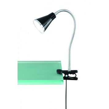 Reality ARRAS lampa z klipsem LED Czarny, 1-punktowy