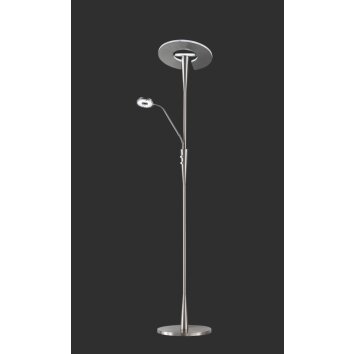 Oświetlenie Trio Quebec lampa stojąca, lampa stojąca LED nikiel matowy, 1-punktowy