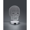 Reality Skull Lampa stołowa LED Chrom, 1-punktowy