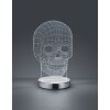 Reality Skull Lampa stołowa LED Chrom, 1-punktowy