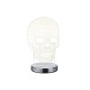Reality Skull Lampa stołowa LED Chrom, 1-punktowy