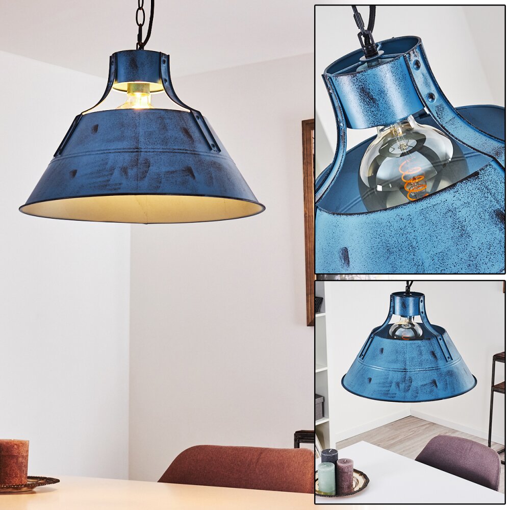 Berkeley Lampa Wisząca Niebeieski, Czarny, 1-punktowy main product photo