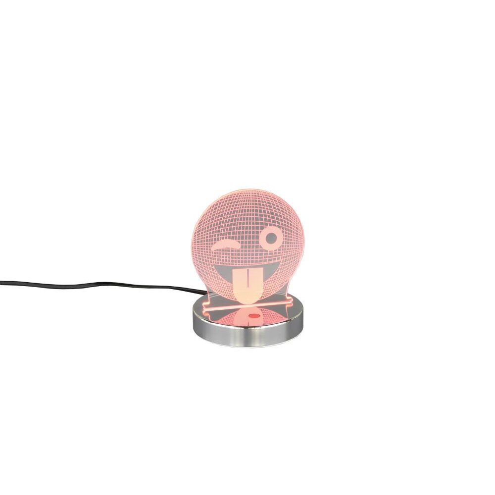 Reality SMILEY Lampa stołowa LED Chrom, 1-punktowy, Zmieniacz kolorów main product photo