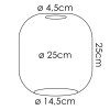 Lauden Wymiana szkła 25 cm Chrom, Przydymiony