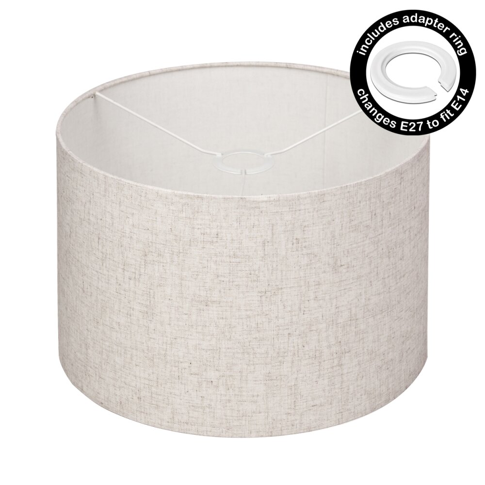 Klosz z tkaniny Bassagoda część zamienna, Klosz beige, Biały main product photo