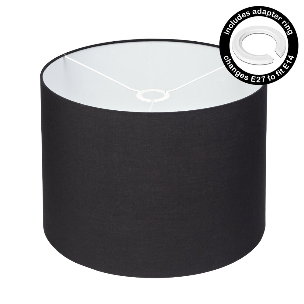 Klosz z tkaniny Bassagoda część zamienna, Klosz Czarny, Biały main product photo