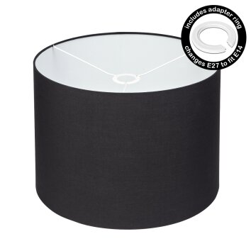 abażur materiałowy  Bassagoda część zamienna, klosz czarny, biały