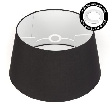 abażur materiałowy  Bassagoda część zamienna, klosz czarny, biały