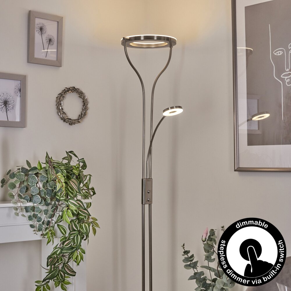 Donna Lampa Stojąca LED Nikiel matowy, 2-punktowe main product photo