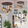 Gastor Lampa sufitowa, Kula świetlna 45 cm W kolorze bursztynu, Przezroczysty, Przydymiony, 5-punktowe