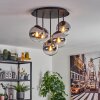Gastor lampa sufitowa, kula świetlna 45 cm chrom, przezroczysty, przydymiony, 5-punktowe