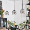 Koyoto Lampa wisząca, Kula świetlna, Lampa wisząca Przezroczysty, Przydymiony, 3-punktowe