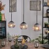 Koyoto Lampa wisząca, Kula świetlna, Lampa wisząca Przezroczysty, Przydymiony, 3-punktowe