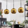 Koyoto Lampa wisząca, Kula świetlna, Lampa wisząca Złoty, 3-punktowe