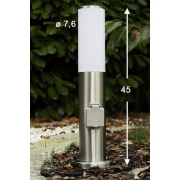 Caserta Lampa na cokół, Lampa stojąca, Oświetlenie ścieżek Stal nierdzewna, 1-punktowy