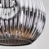 Ripoll lampa wisząca, kula świetlna, lampa wisząca, lampa wisząca kaskadowa bursztynowy, chrom, przydymiony, 3-punktowe