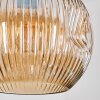 Ripoll lampa wisząca, kula świetlna, lampa wisząca, lampa wisząca kaskadowa bursztynowy, chrom, przydymiony, 3-punktowe
