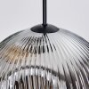 Ripoll lampa wisząca, kula świetlna, lampa wisząca, lampa wisząca kaskadowa bursztynowy, chrom, przydymiony, 3-punktowe