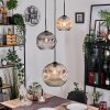Ripoll lampa wisząca, kula świetlna, lampa wisząca, lampa wisząca kaskadowa bursztynowy, przezroczysty, przydymiony, 3-punktowe