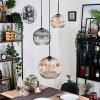 Ripoll lampa wisząca, kula świetlna, lampa wisząca, lampa wisząca kaskadowa bursztynowy, przezroczysty, przydymiony, 3-punktowe