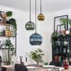 Koyoto Lampa wisząca, Kula świetlna, Lampa wisząca, Lampa wiszącego klastra 30 cm Niebeieski, Złoty, Zielony, 3-punktowe