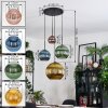 Koyoto lampa wisząca, kula świetlna, lampa wisząca niebeieski, złoty, zielony, miedziany, 4-punktowe