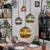 Koyoto Lampa wisząca, Kula świetlna, Lampa wisząca Niebeieski, Złoty, Zielony, W kolorze miedzi, 4-punktowe
