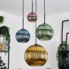 Koyoto Lampa wisząca, Kula świetlna, Lampa wisząca Niebeieski, Złoty, Zielony, W kolorze miedzi, 4-punktowe