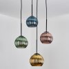 Koyoto Lampa wisząca, Kula świetlna, Lampa wisząca 35 cm Niebeieski, Złoty, Zielony, W kolorze miedzi, 4-punktowe