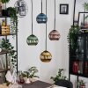 Koyoto Lampa wisząca, Kula świetlna, Lampa wisząca 35 cm Niebeieski, Złoty, Zielony, W kolorze miedzi, 4-punktowe