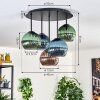 Koyoto Lampa sufitowa, Kula świetlna 45 cm Niebeieski, Zielony, W kolorze miedzi, 5-punktowe