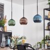 Koyoto Lampa wisząca, Kula świetlna, Lampa wisząca Niebeieski, Zielony, W kolorze miedzi, 3-punktowe