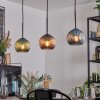 Koyoto Lampa wisząca, Kula świetlna, Lampa wisząca Niebeieski, Zielony, W kolorze miedzi, 3-punktowe